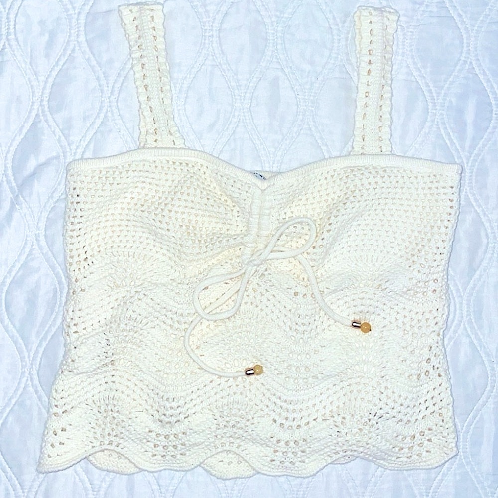 Rachel Zoe knit cropped top and skirt set size M - Picture 4 of 14